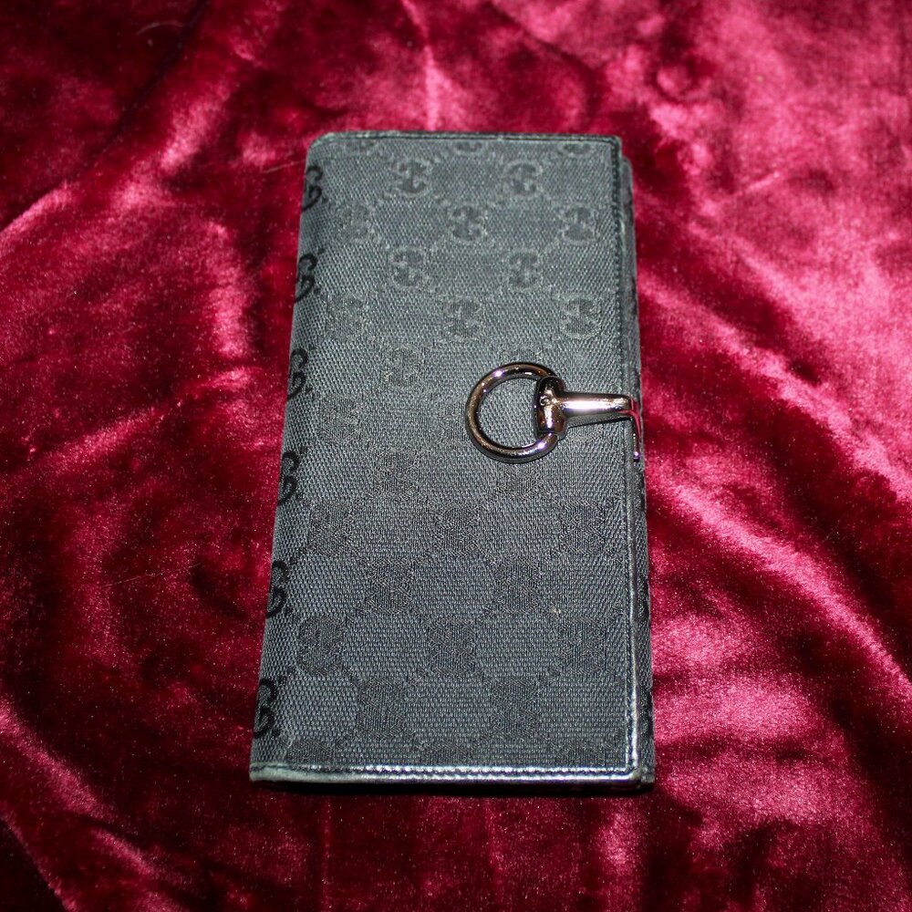 Vintage Tom Ford for Gucci Monogram Horsebit Buckle Clutch Wallet